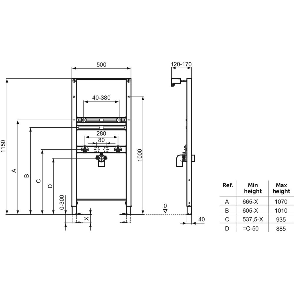 Cadru lavoar Ideal Standard Prosys [5]