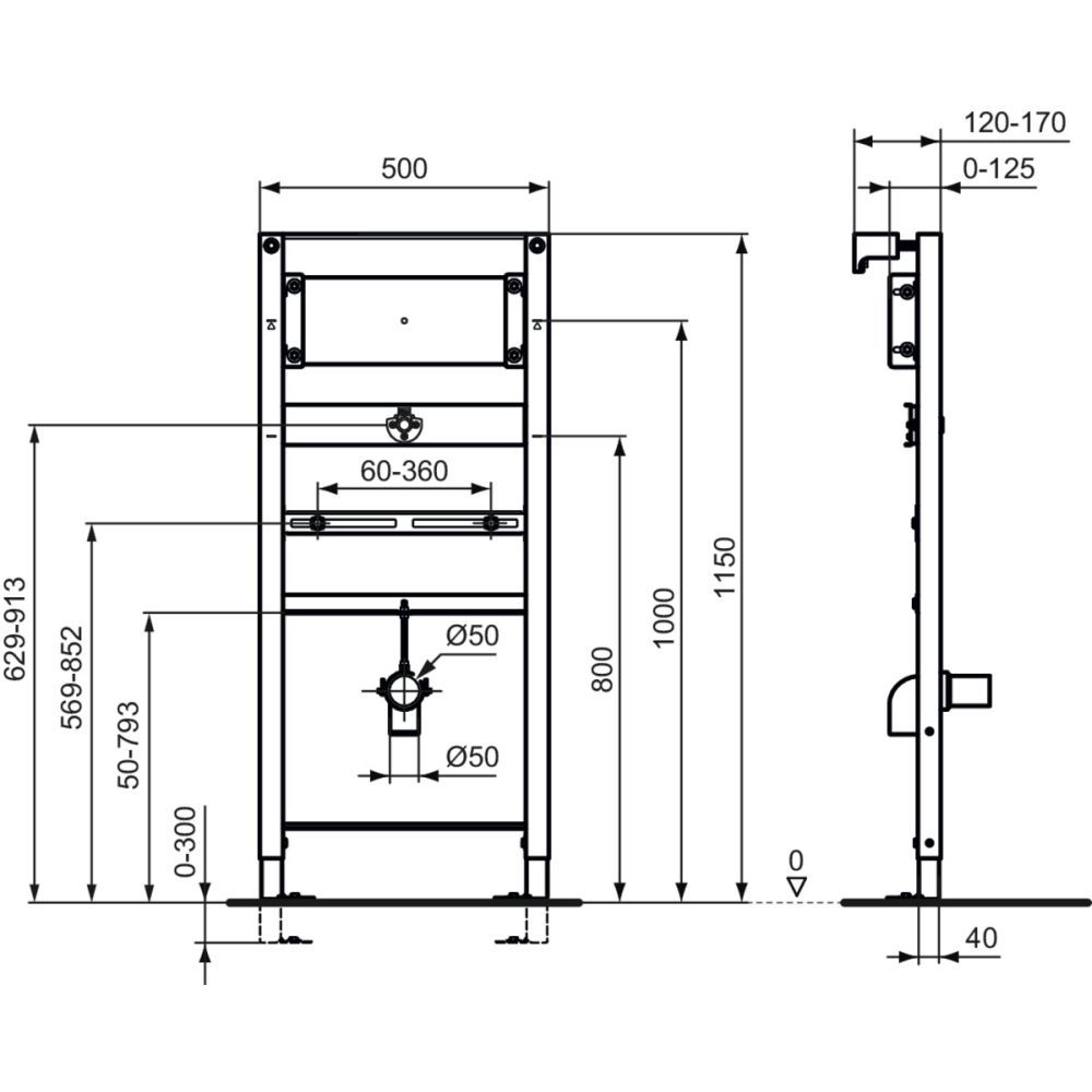Cadru pisoar Ideal Standard Prosys [4]