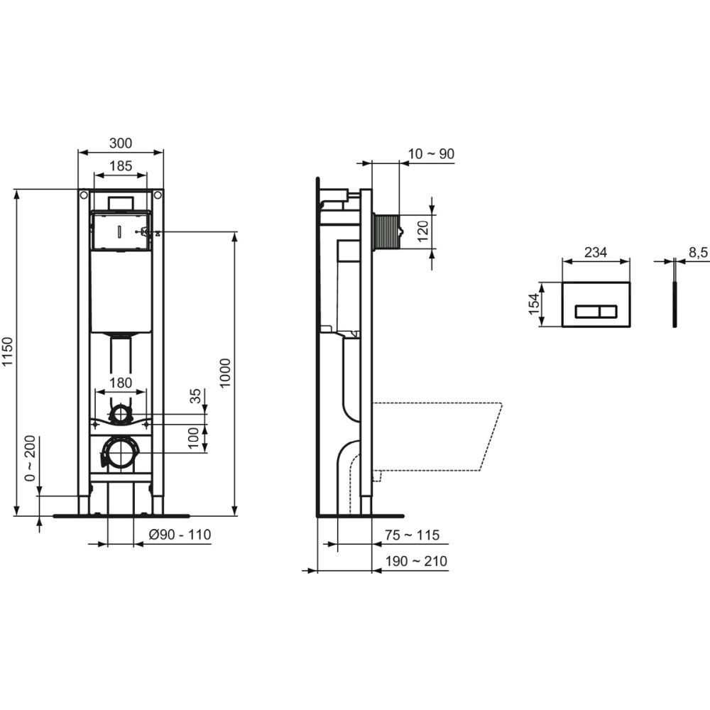 Rezervor wc incastrat Ideal Standard Prosys Eco M [4]