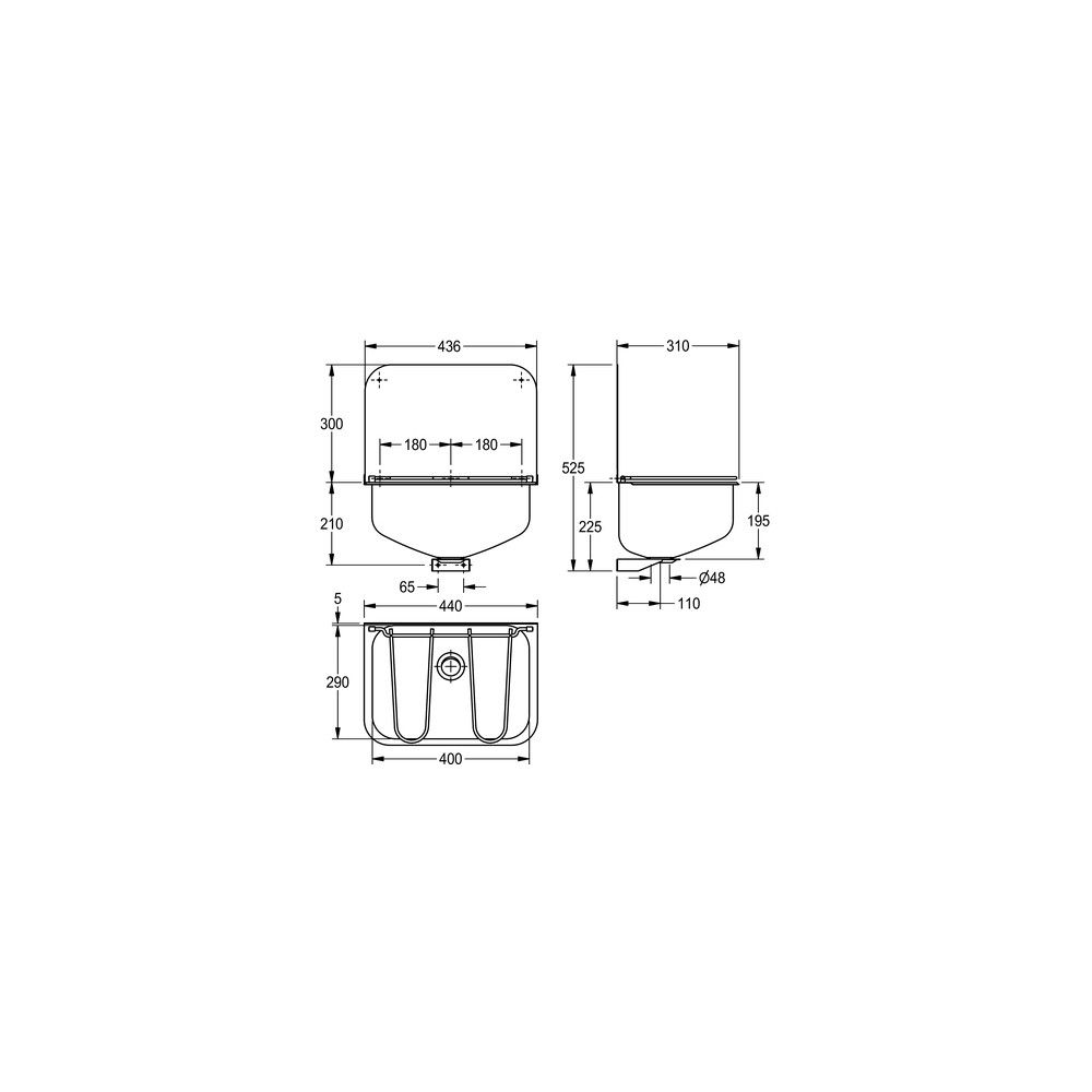 Spalator inox pentru curatenie cu panou de protectie Franke [2]