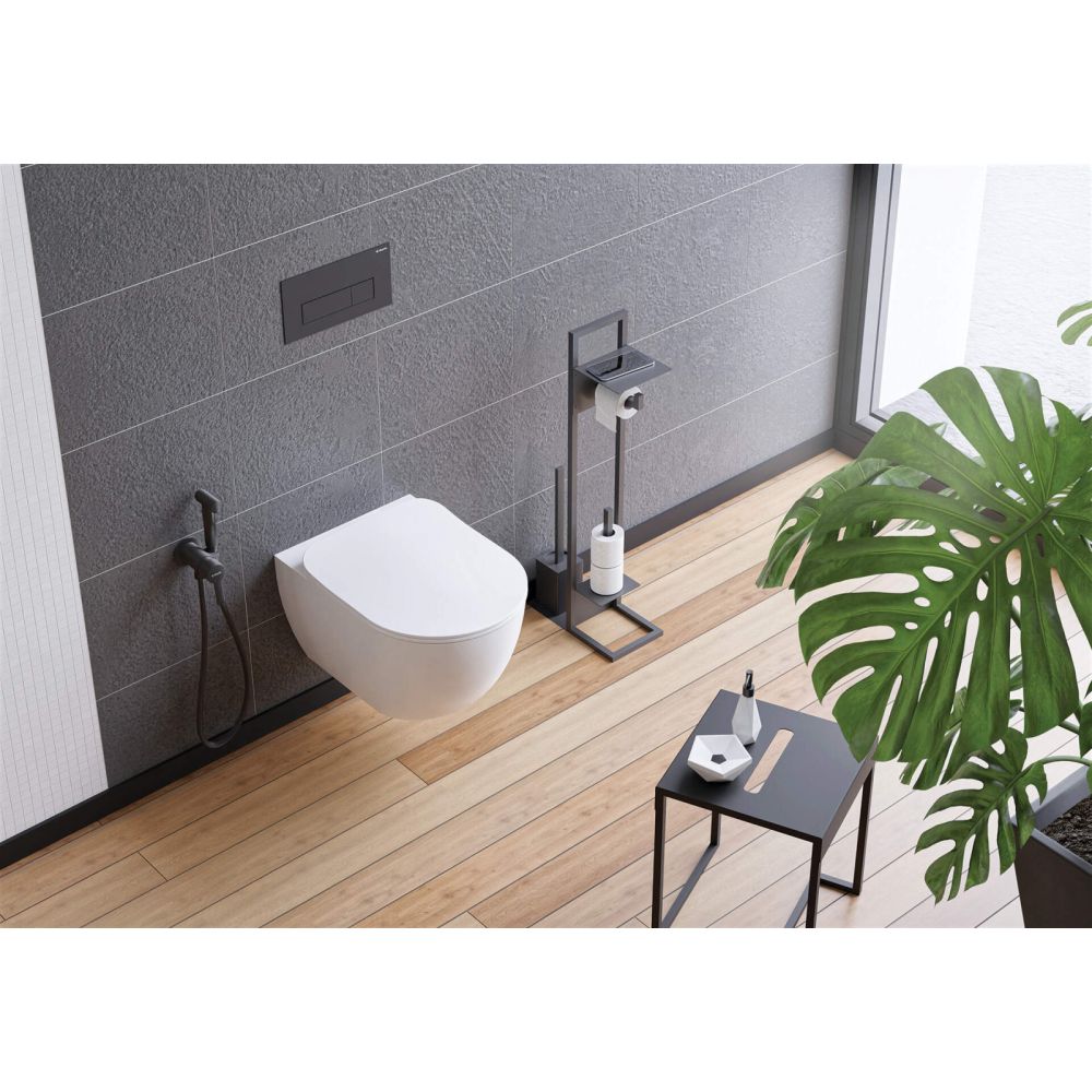 Suport hartie igienica negru freestanding Deante, Mokko [5]