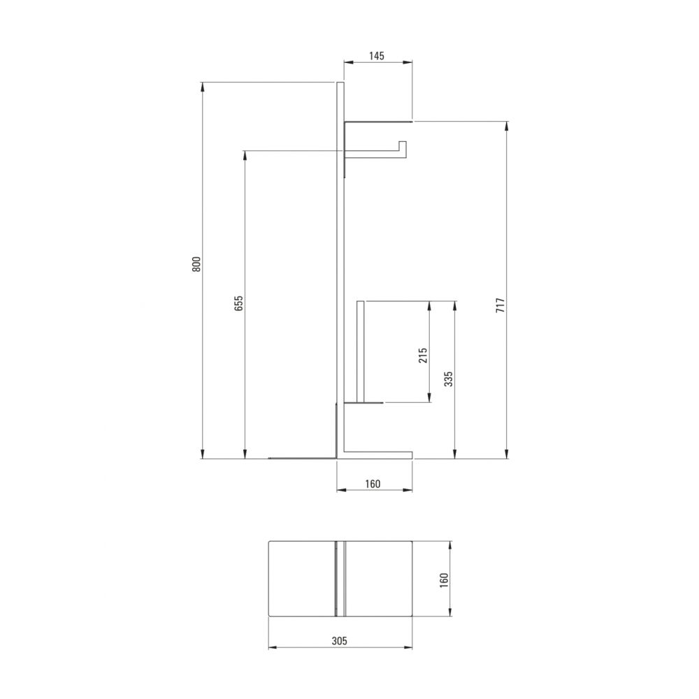 Suport hartie igienica negru freestanding Deante, Mokko [6]