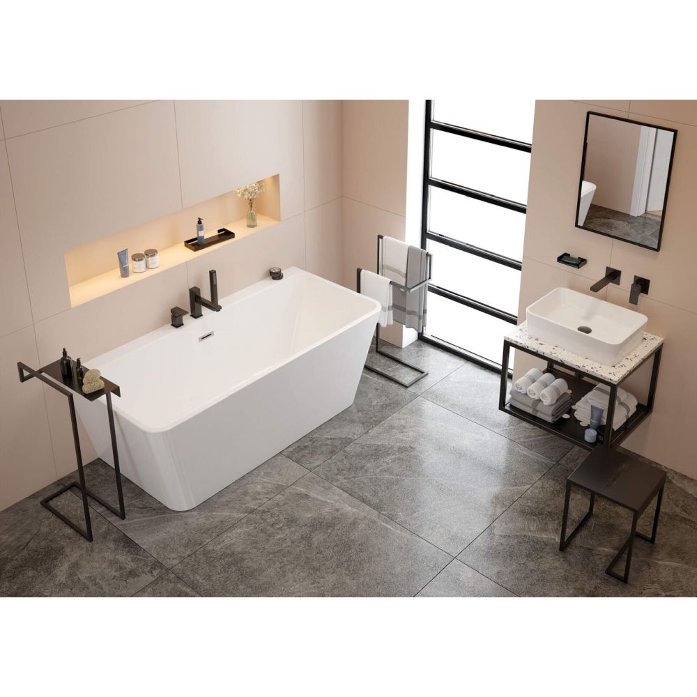 Suport accesorii baie negru freestanding Deante, Mokko [3]