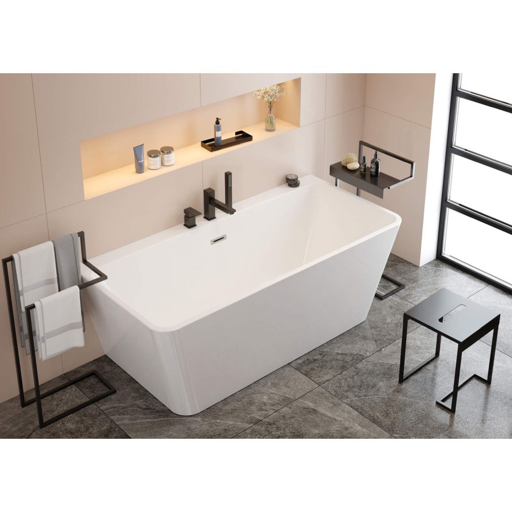 Suport accesorii baie negru freestanding Deante, Mokko [4]