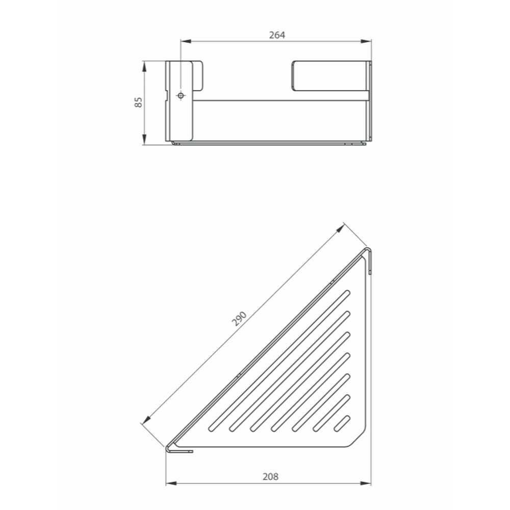 Suport accesorii cada sau dus pe colt alb mat Deante Mokko [3]