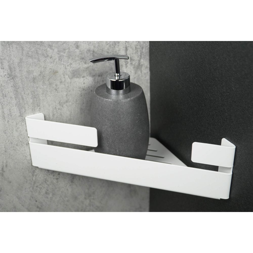 Suport accesorii cada sau dus pe colt alb mat Deante Mokko [2]