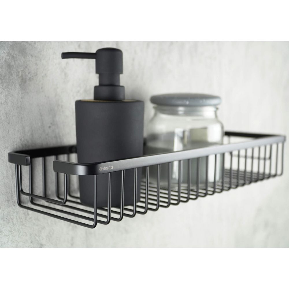 Suport accesorii dus negru mat Deante Round [3]