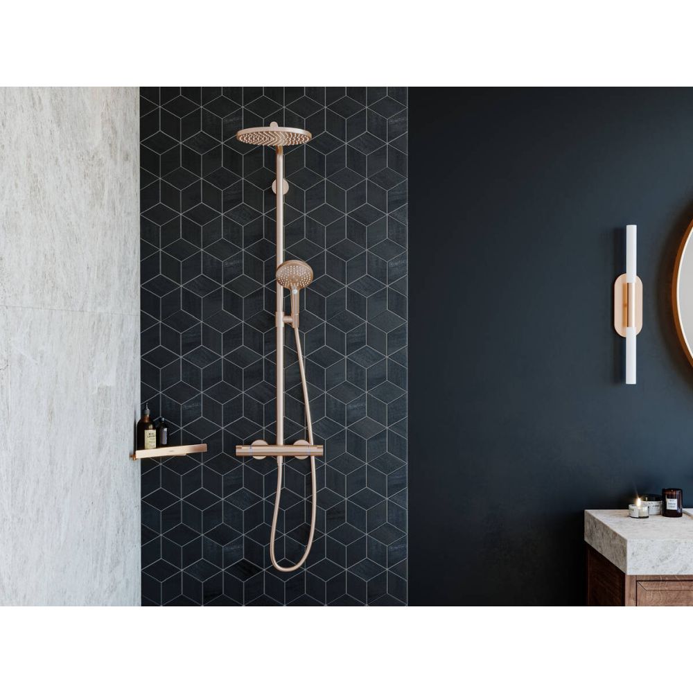 Etajera de colt pentru gel de dus baie culoare bronz periat Hansgrohe AddStoris 41741140 [2]
