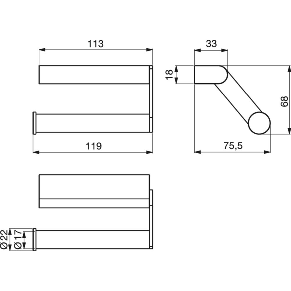 Suport hartie igienica Ideal Standard Connect crom lucios [2]