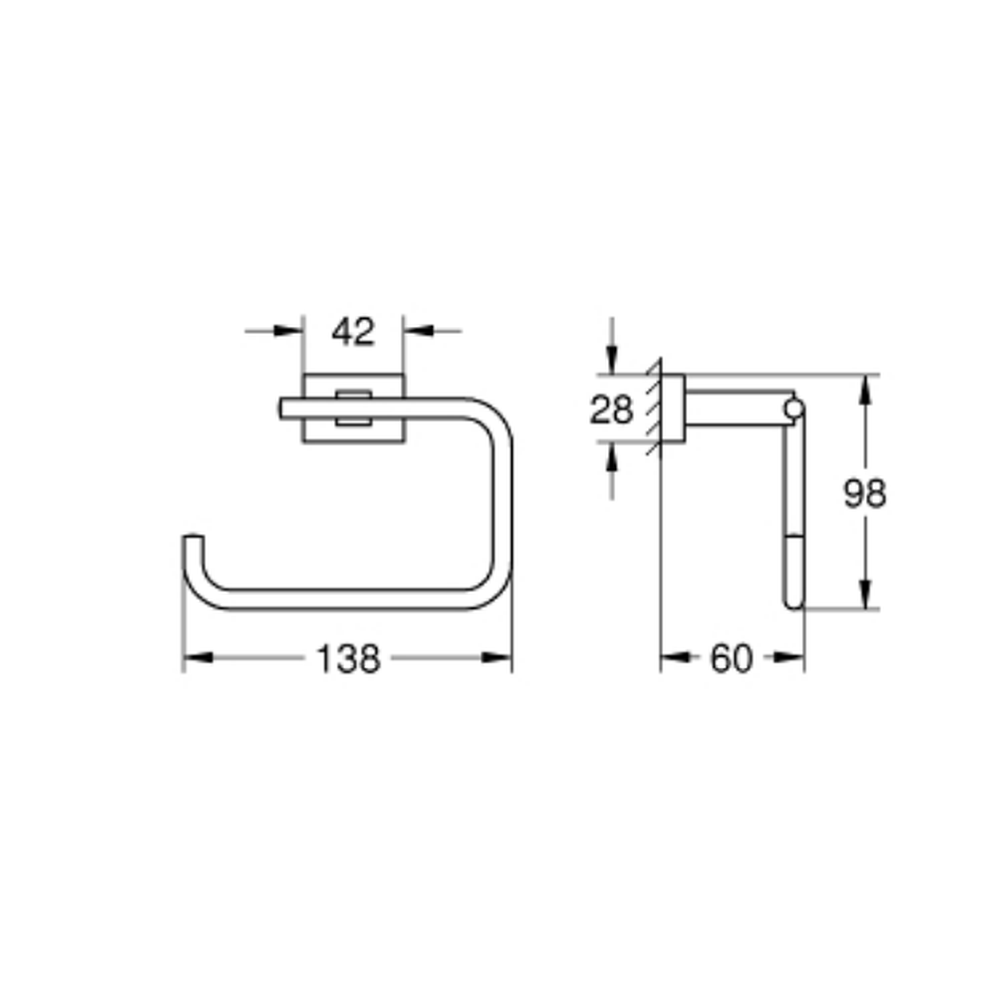 Suport hartie igienica crom Grohe Essentials Cube [2]