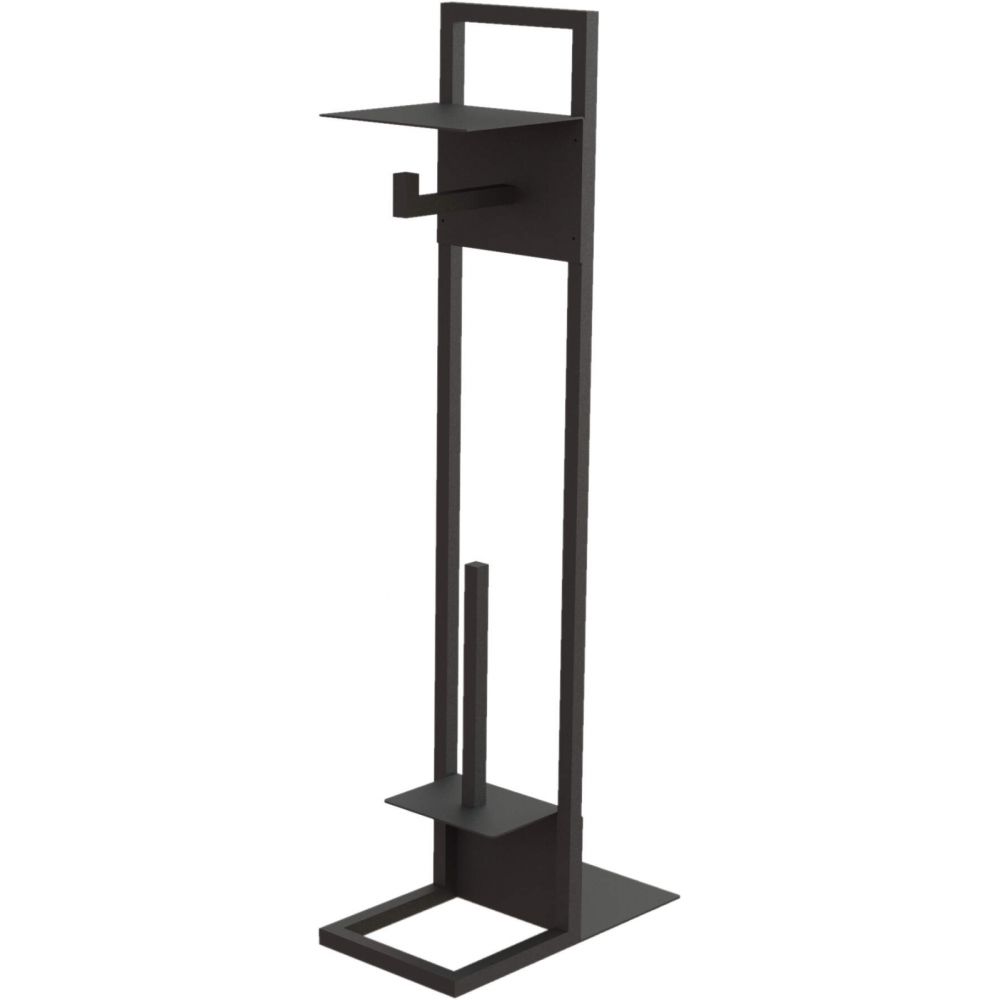 Suport hartie igienica negru freestanding Deante, Mokko