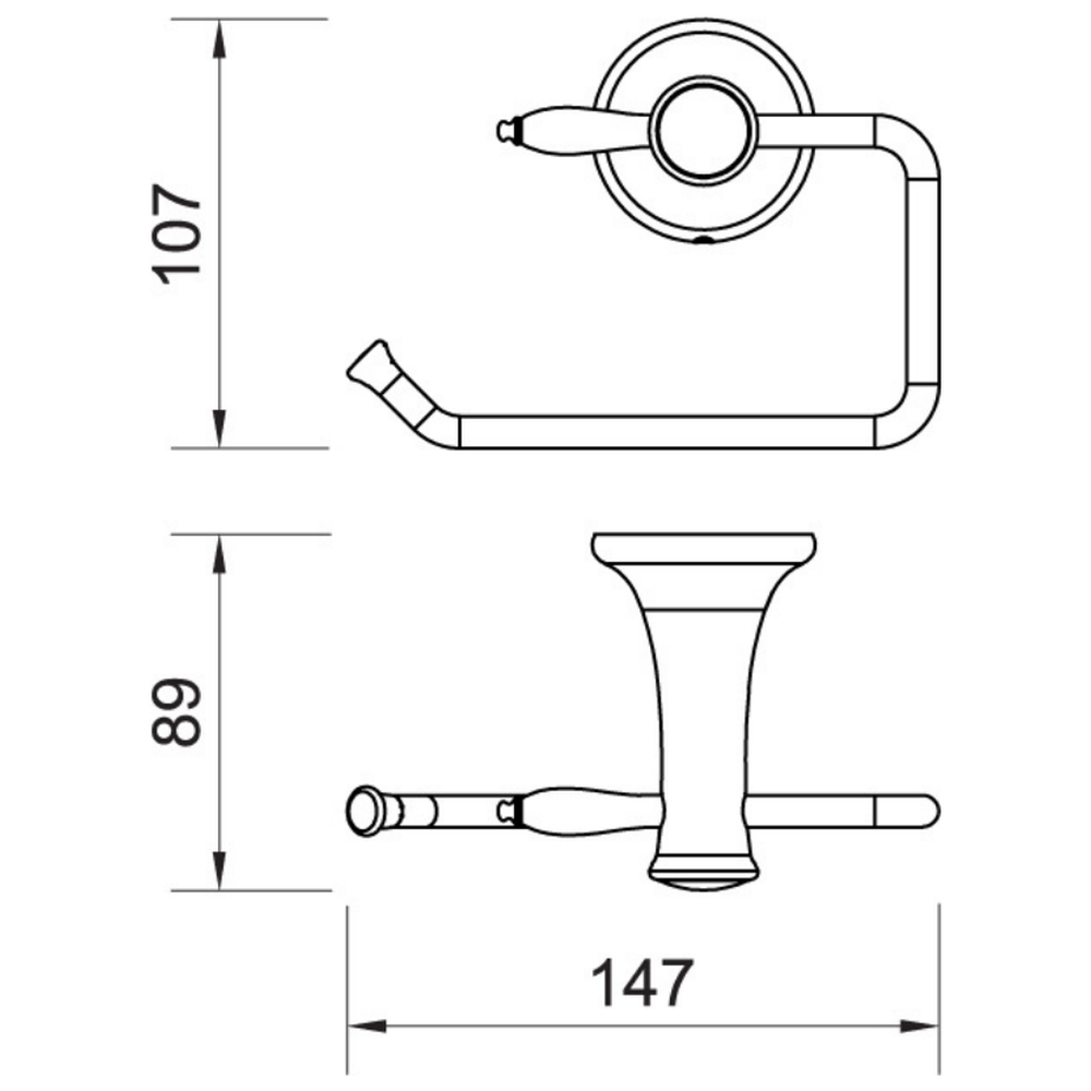 Suport hartie igienica FDesign Lacrima, bronz periat [2]