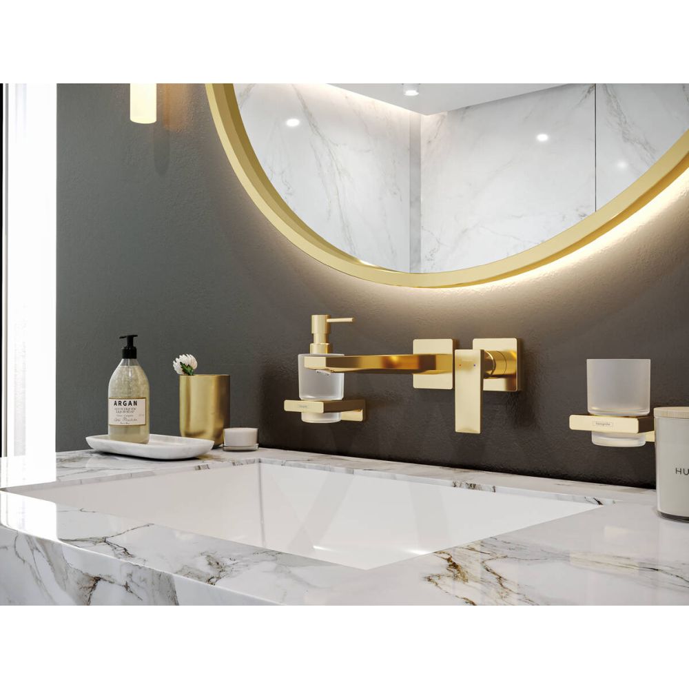 Pahar cu suport periute de dinti culoare auriu lucios Hansgrohe AddStoris [3]