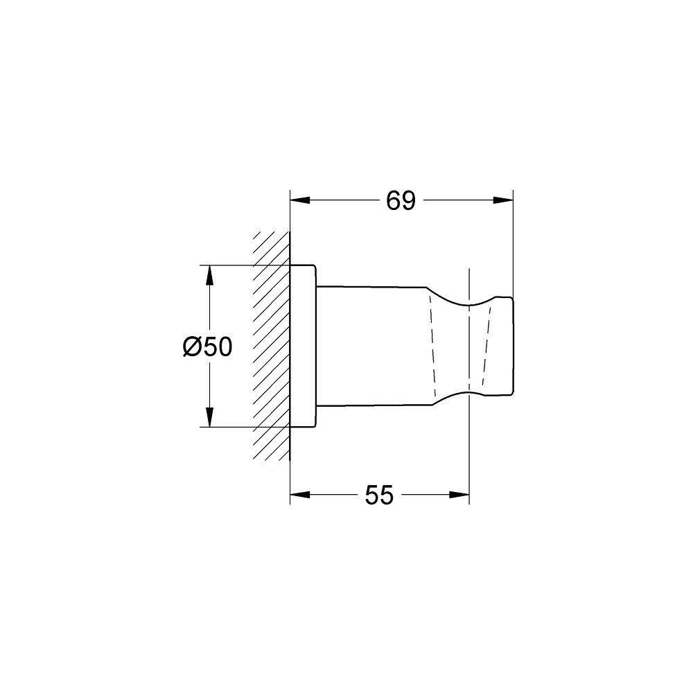 Suport para dus Grohe Rainshower antracit periat Hard Graphite [3]