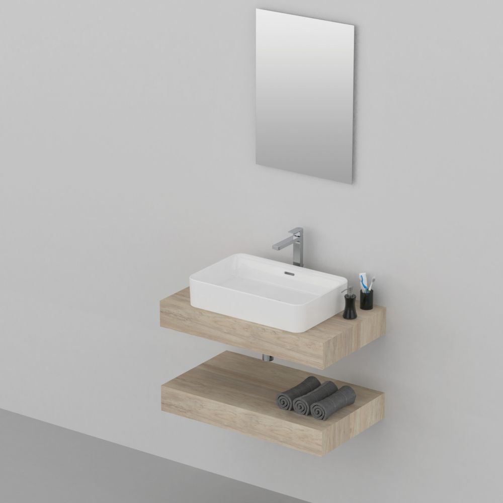 Blat pentru lavoar Ideal Standard Adapto 85 cm maro deschis [3]