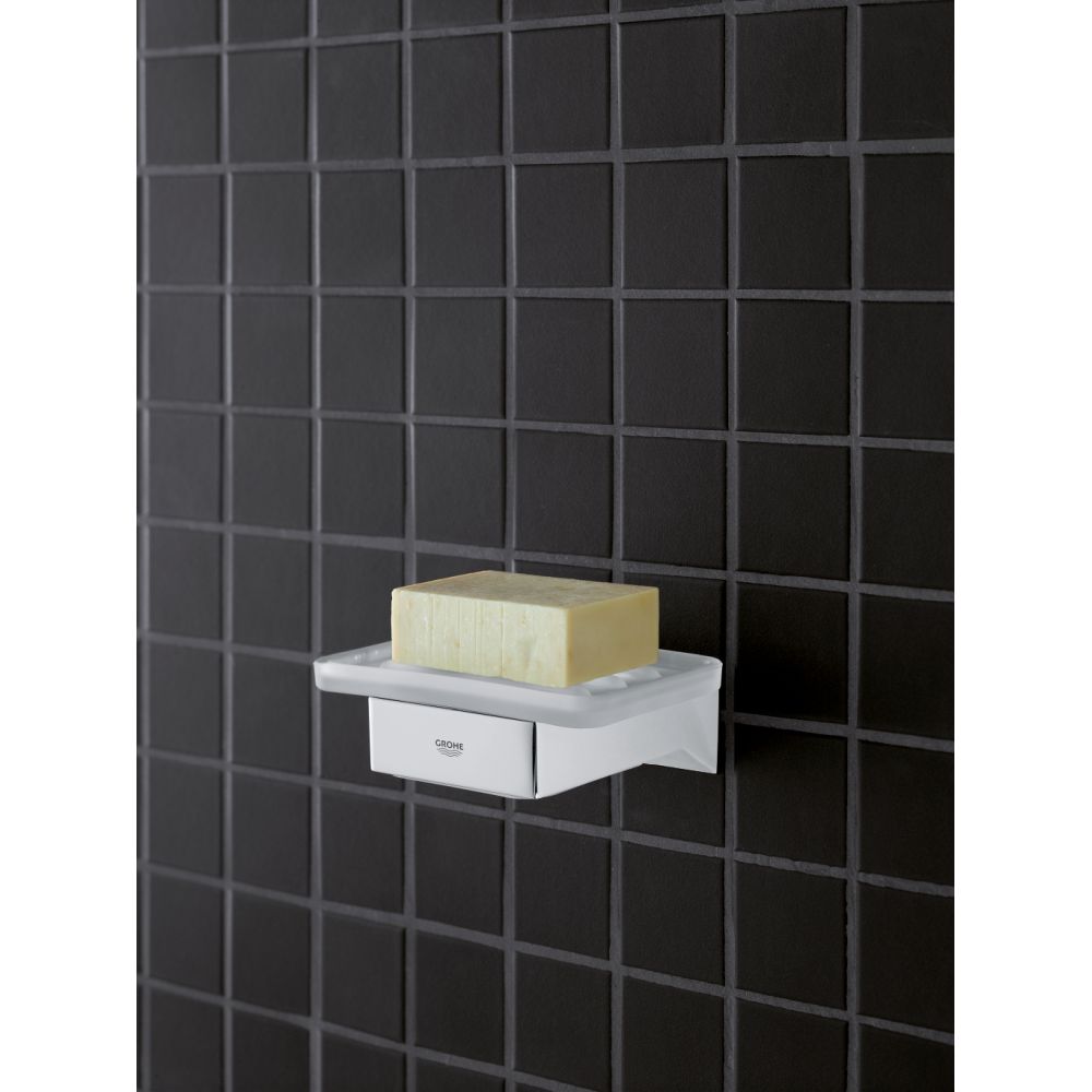 Suport pentru pahar sau dozator sapun Grohe Selection Cube, crom [7]