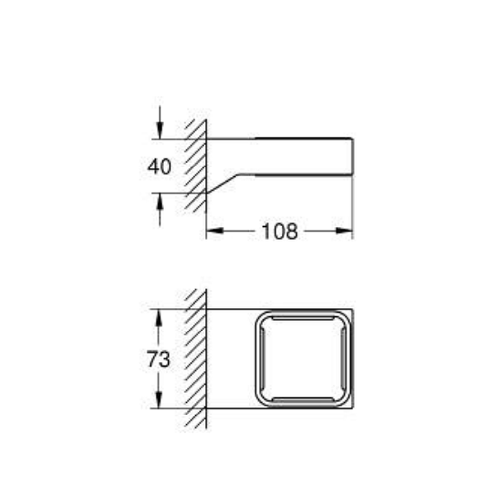 Suport pentru pahar sau dozator sapun Grohe Selection Cube, crom [8]