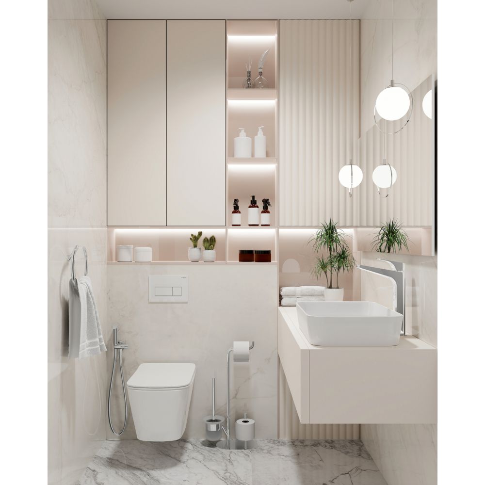 Suport perie wc multifunctional crom lucios Deante Silia [2]