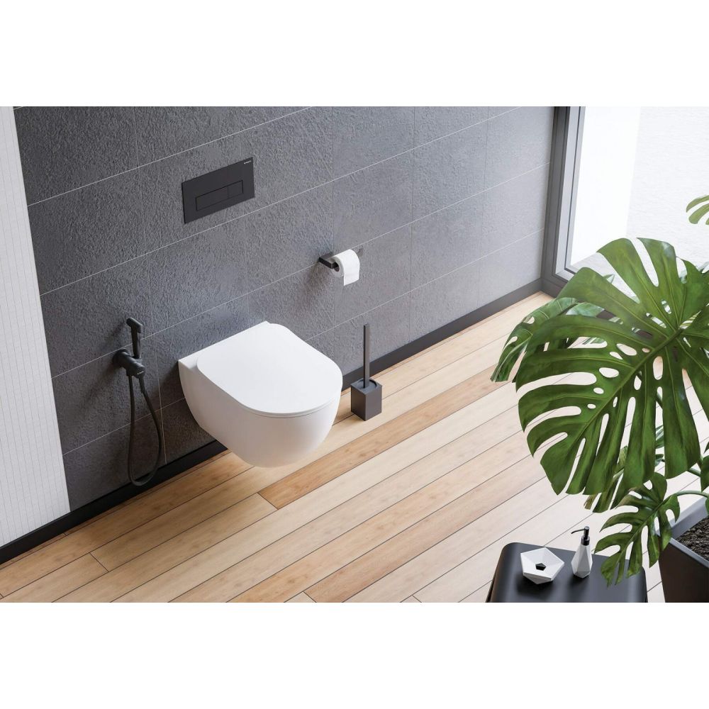 Suport perie wc negru mat Deante Mokko [2]