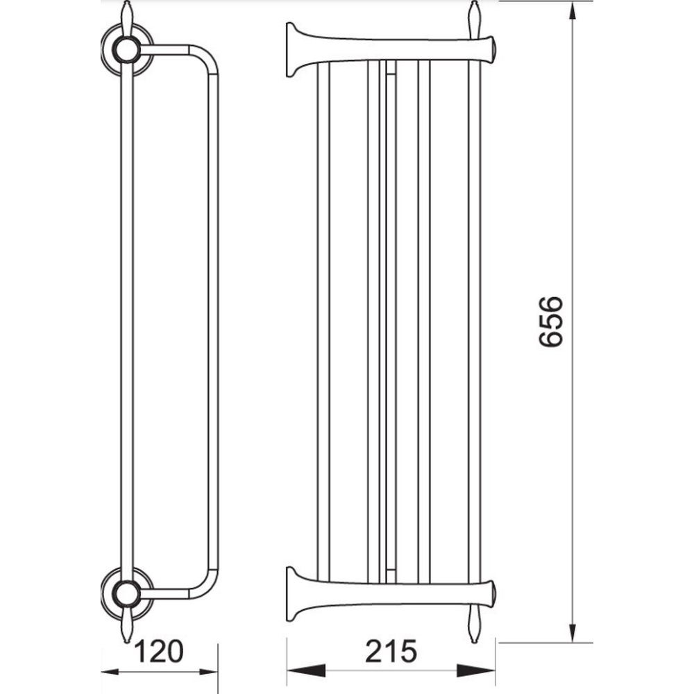 Suport prosop baie FDesign Lacrima, 60 cm, bronz periat [2]