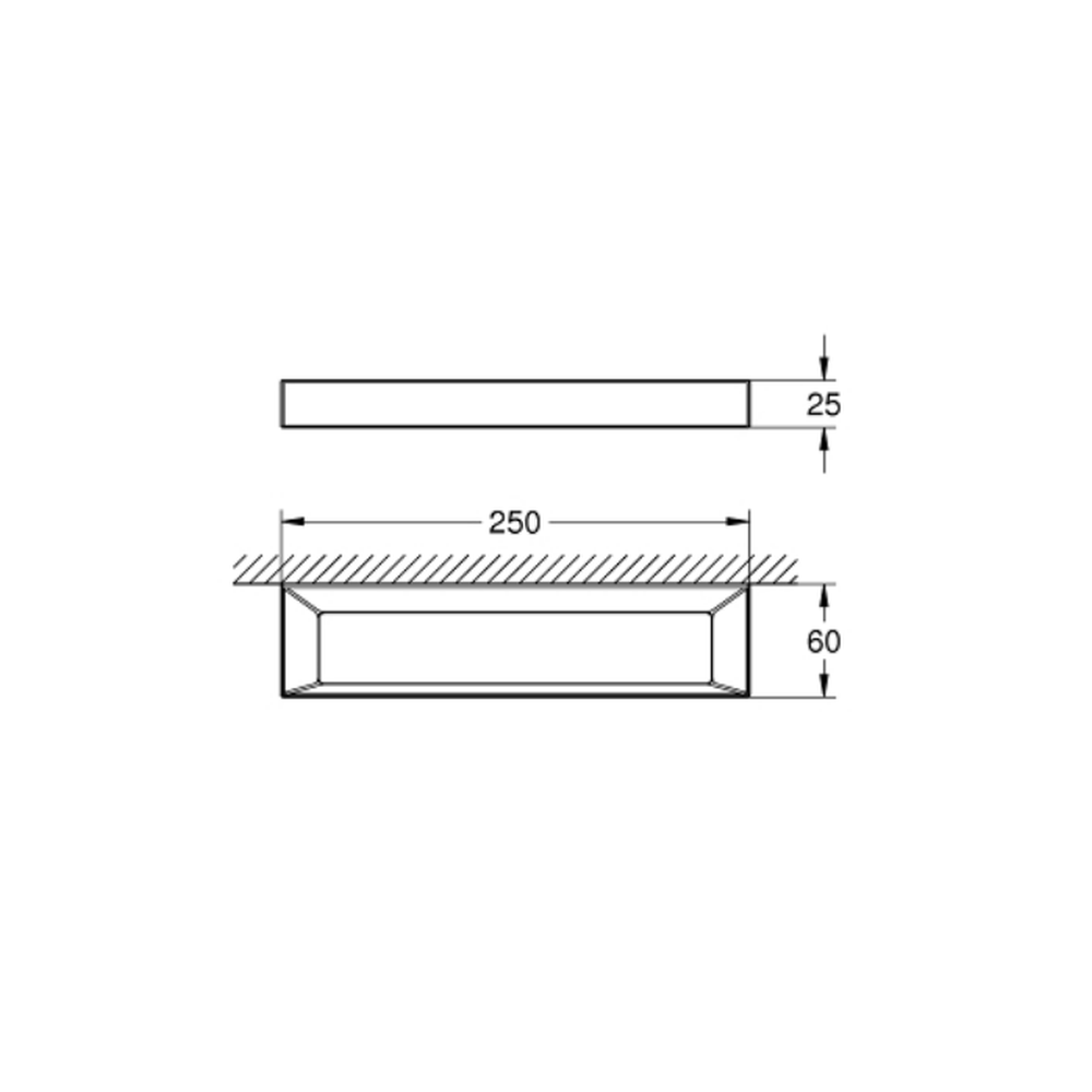 Suport prosop baie 25 cm Grohe Selection Cube crom lucios [2]