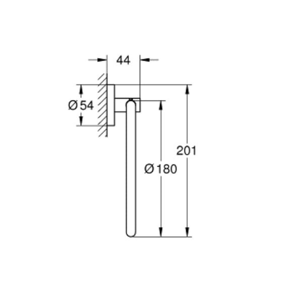 Suport prosop baie Grohe Essentials antracit periat Hard Graphite [2]