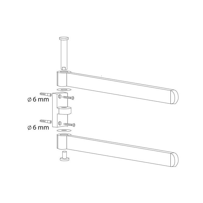 Bara dubla portprosop negru 42 cm, Bisk Futura [2]