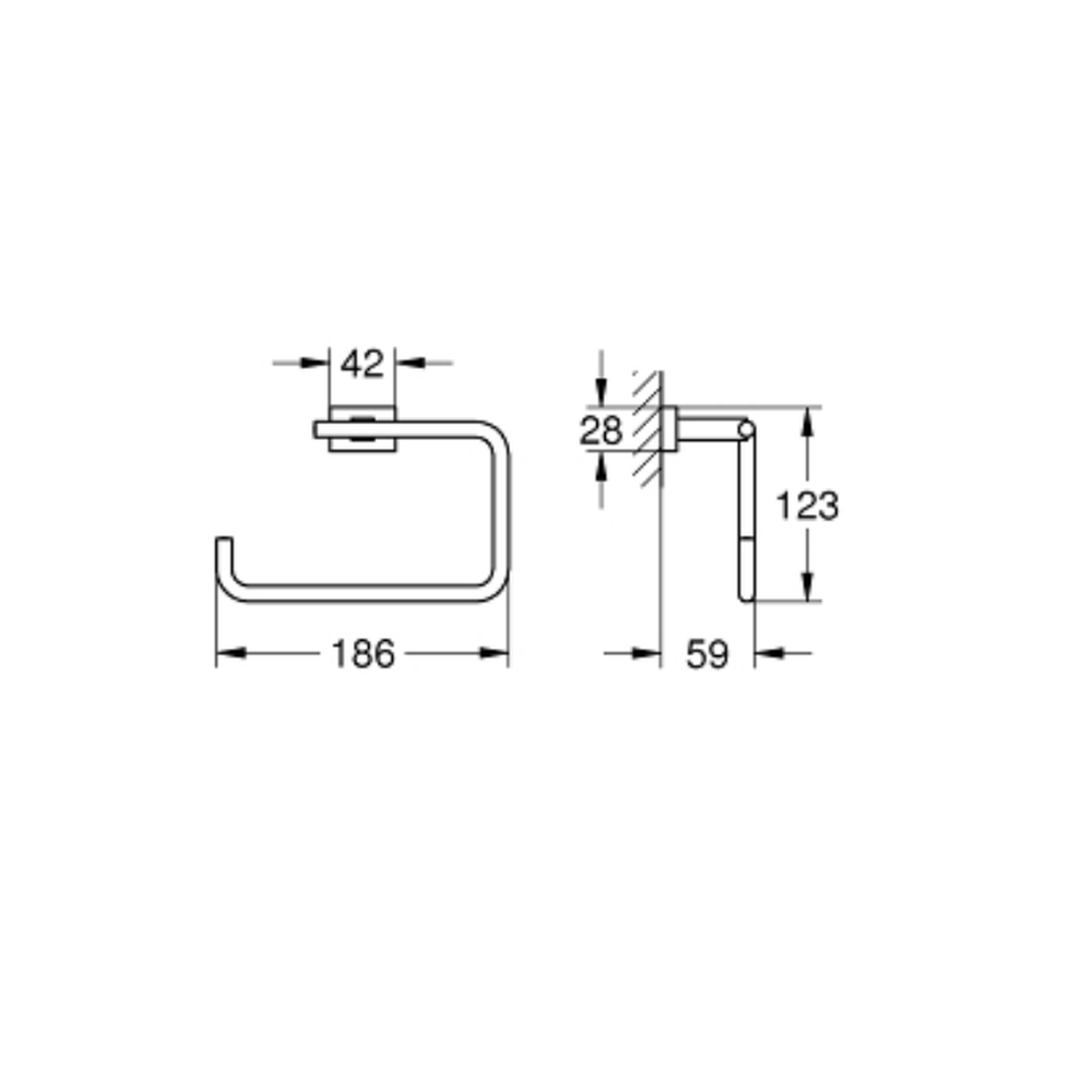 Suport hartie igienica crom Grohe Essentials Cube New [2]