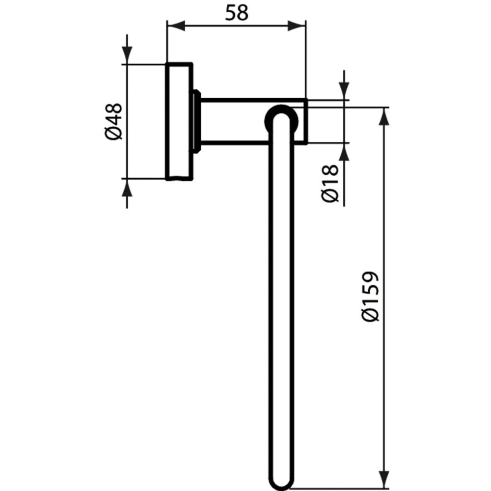 Suport prosop baie rotund crom lucios Ideal Standard IOM [2]