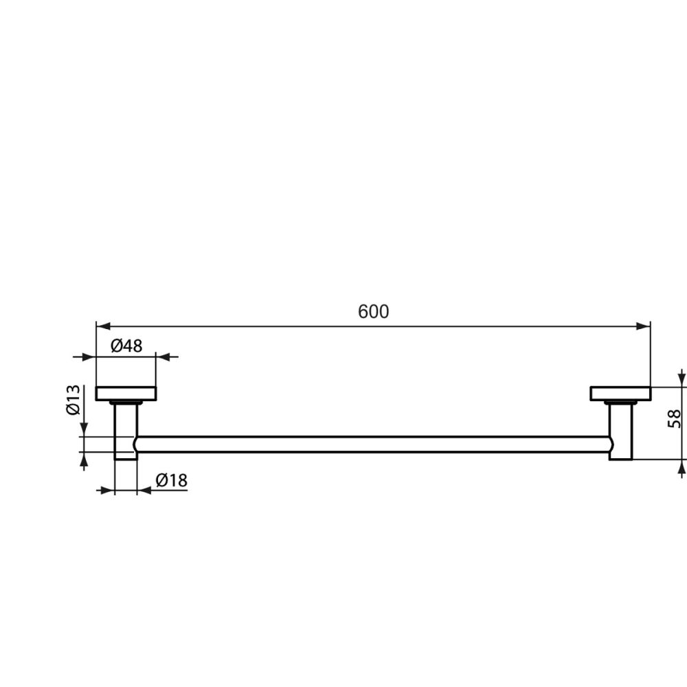 Suport prosop baie Ideal Standard IOM 60 cm crom [2]