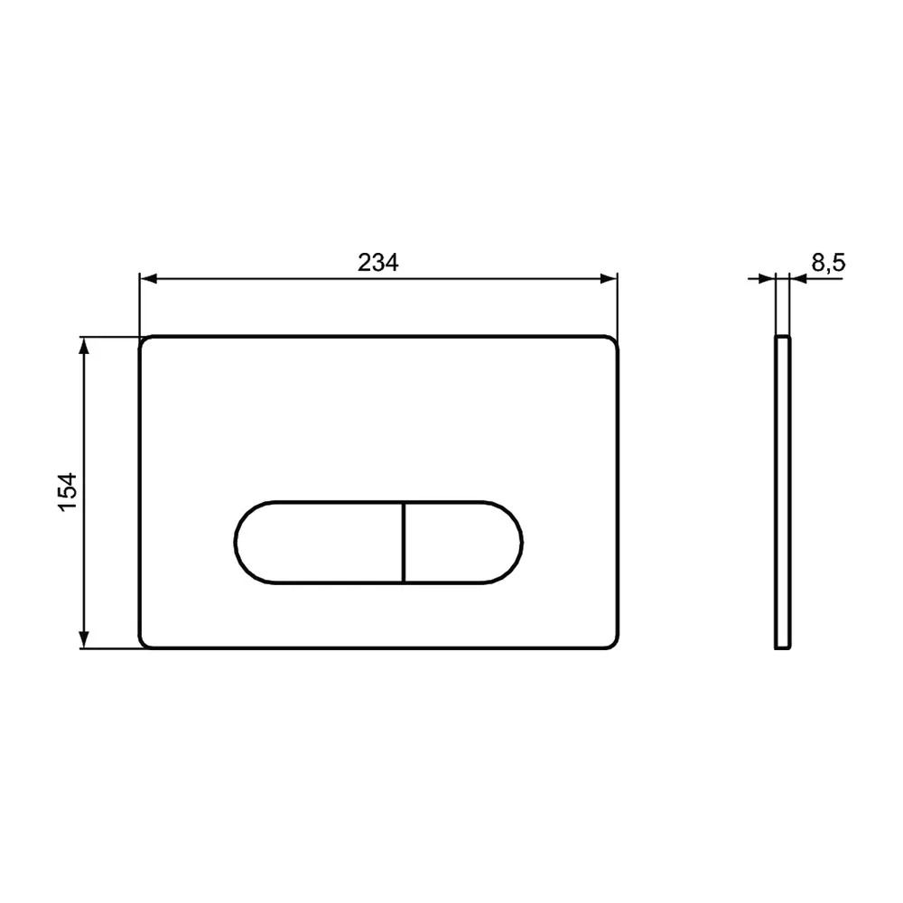 Set vas wc suspendat Ideal Standard Tesi AquaBlade cu capac soft close, rezervor incastrat si clapeta crom lucios [4]