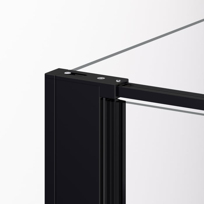 Cabina dus negru mat 100x80 cm, usa culisanta, grosime sticla 6 mm, tratament anticalcar, Ronal [7]