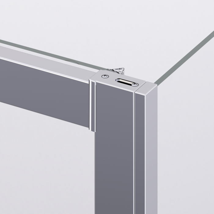 Cabina dus crom 100x100 cm, usa culisanta, grosime sticla 6 mm, tratament anticalcar, Ronal Divera [6]