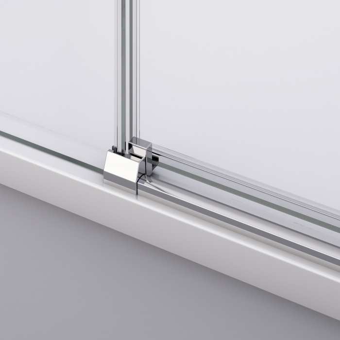 Cabina dus crom 100x100 cm, usa culisanta, grosime sticla 6 mm, tratament anticalcar, Ronal Divera [3]