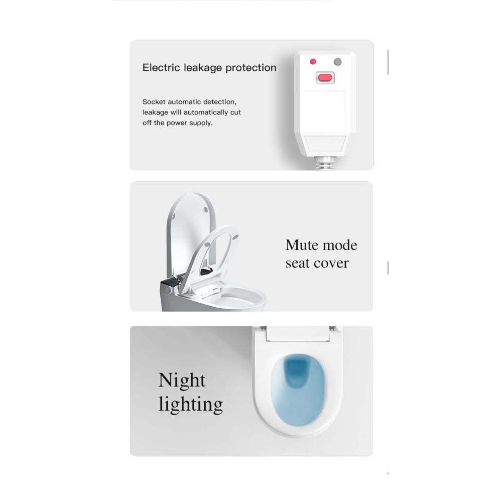 Toaleta inteligenta suspendata negru cu functie bideu,capac soft close inclus, incalzire colac Smart Foglia [15]