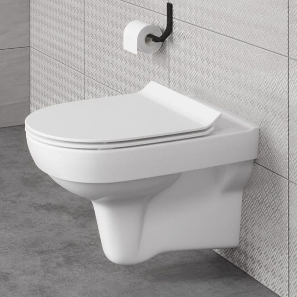 Set vas wc suspendat rimless cu capac soft close si easy off Cersanit, City [5]