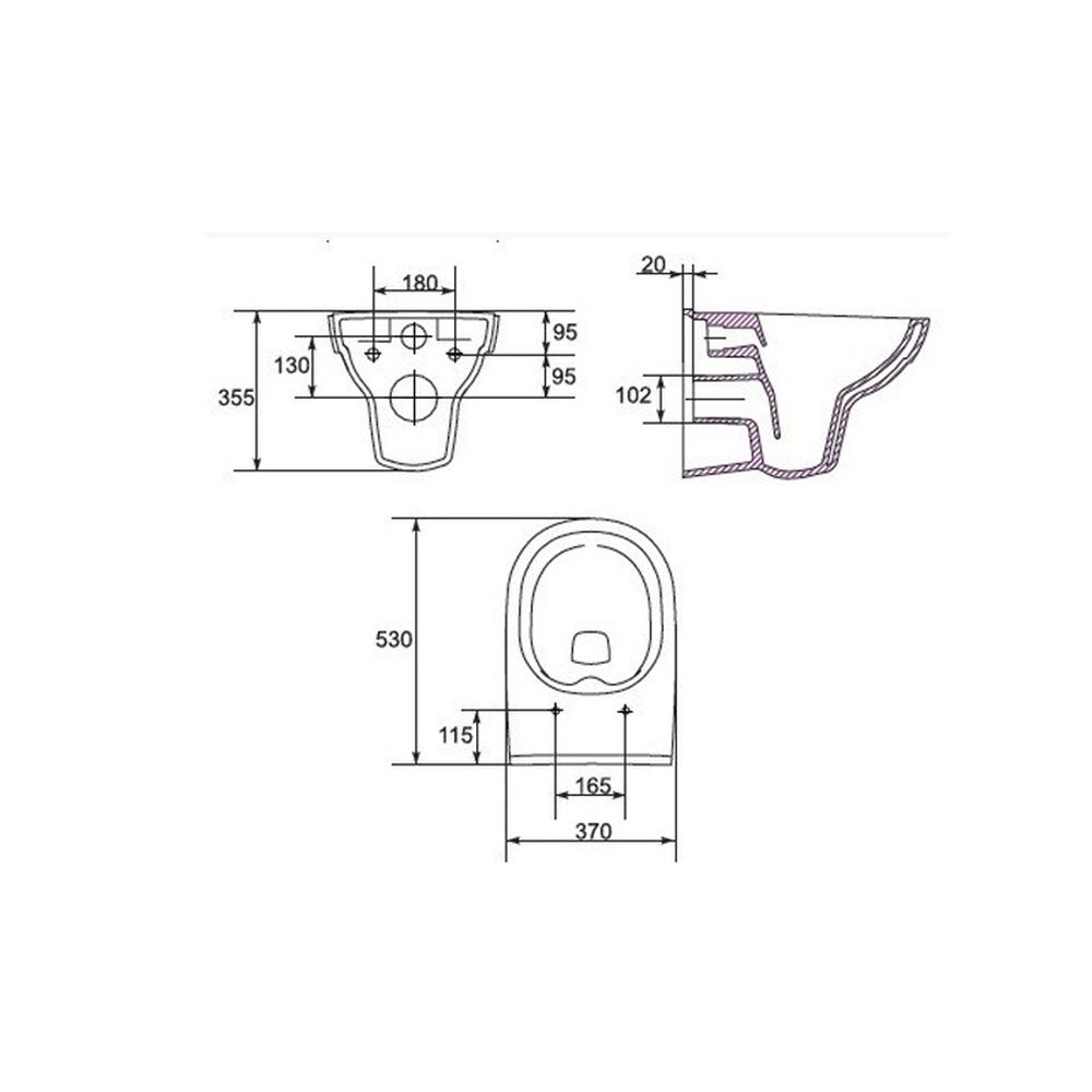 Set vas wc suspendat rimless cu capac soft close si easy off Cersanit, City [8]