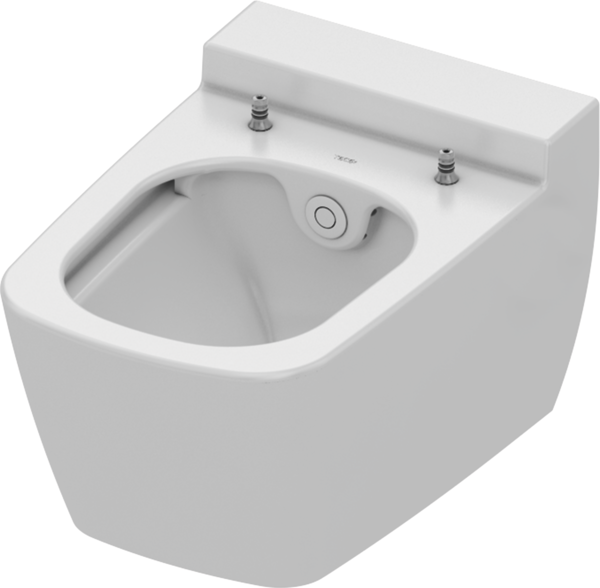 Toaletă suspendată TECEone cu funcție de bideu, apă rece, Rimless, alb si capac inclus [4]