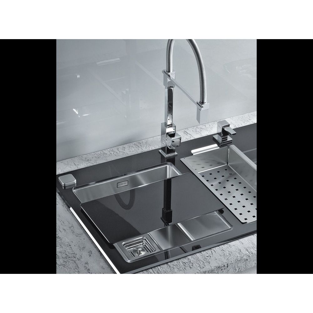 Tocator sticla neagra pentru chiuveta bucatarie Alveus [4]