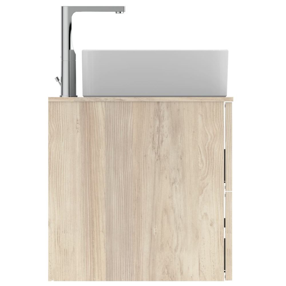 Dulap baie suspendat Ideal Standard Adapto pentru lavoar, 105 cm, maro deschis, blat cu decupaj [3]