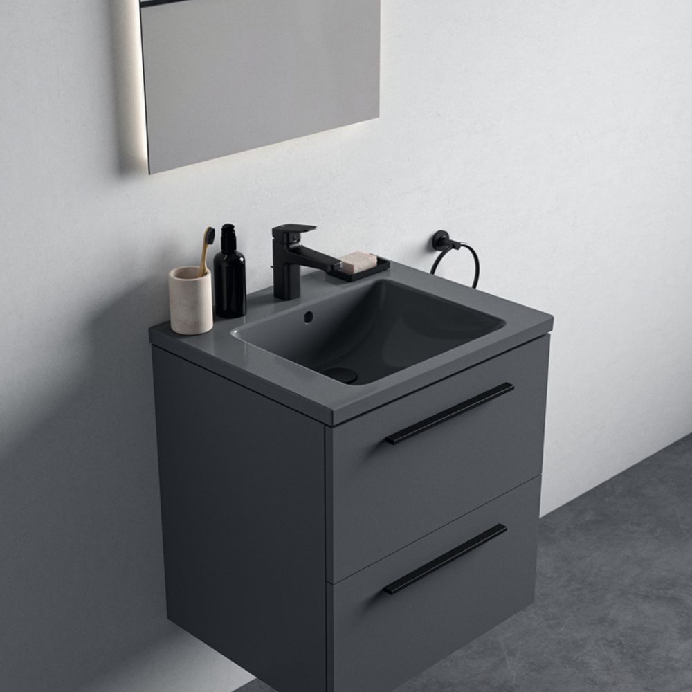 Dulap baie suspendat Ideal Standard i.Life B pentru lavoar, 60 cm, gri quartz mat [5]