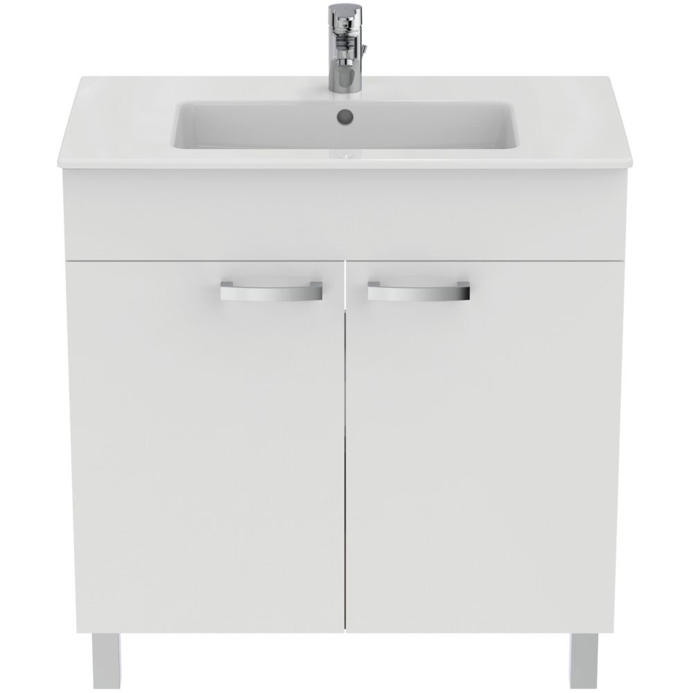 Dulap baie cu picioare Ideal Standard Tempo pentru lavoar, 80 cm, alb lucios [2]
