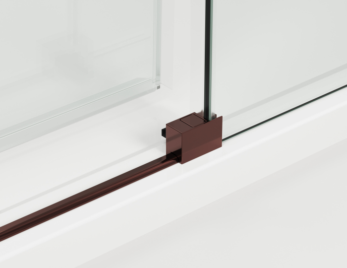 Usa culisanta de dus in nisa, 1300 mm, bordeaux metal, doua elemente, Ronal Oriana [4]