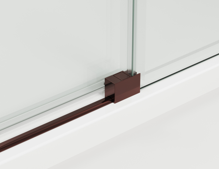 Usa culisanta de dus in nisa, 1300 mm, bordeaux metal, doua elemente, Ronal Oriana [5]