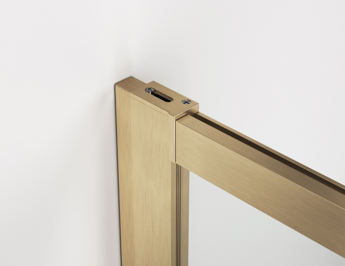 Usa culisanta de dus in nisa, 1600 mm, auriu periat, doua elemente, Ronal Oriana [6]