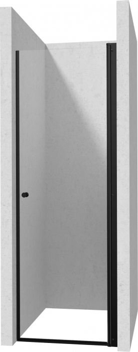 Usa de dus, batanta, sticla 6mm, 50x200 cm, profil negru, Deante Kerria Plus