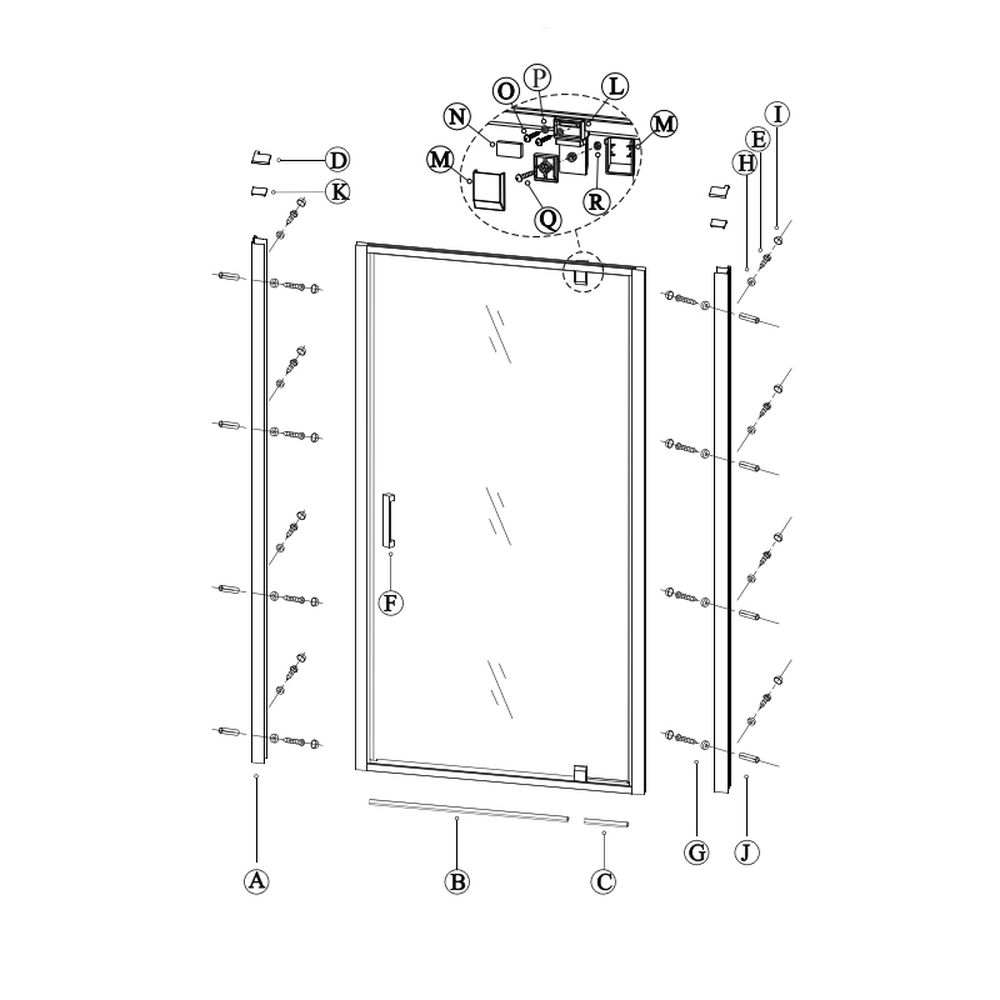 Usa dus batanta sticla cu cadru metalic Sanswiss, Ocelia [3]