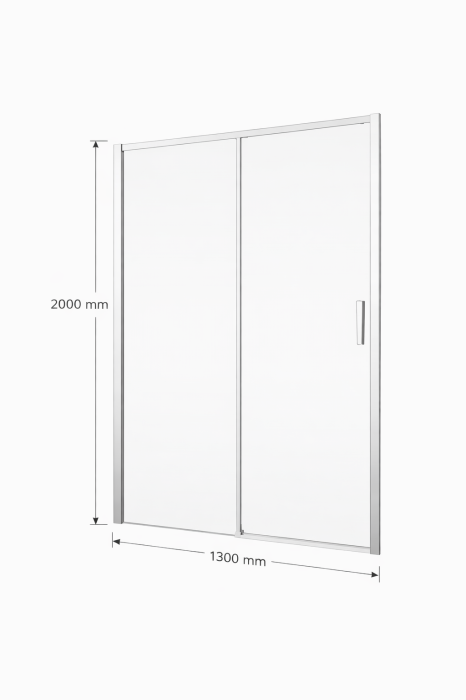 Usa dus glisanta 130 cm, grosime sticla 6 mm, tratament anticalcar, profil crom, Ronal Divera [3]