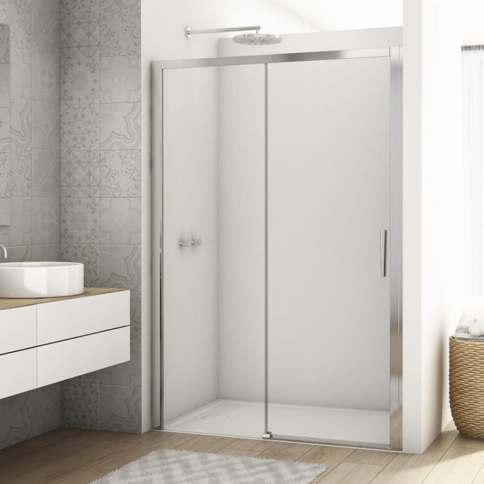 Usa dus glisanta 130 cm, grosime sticla 6 mm, tratament anticalcar, profil crom, Ronal Divera [2]