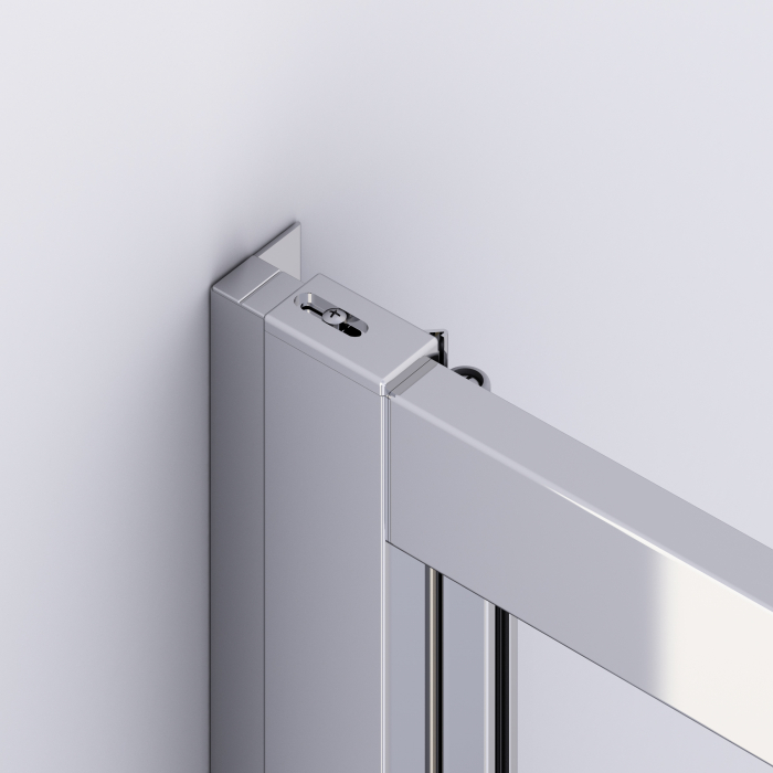 Uşă pliabilă dus in nisa din 2 piese, 100 cm, crom, Ronal Divera [4]